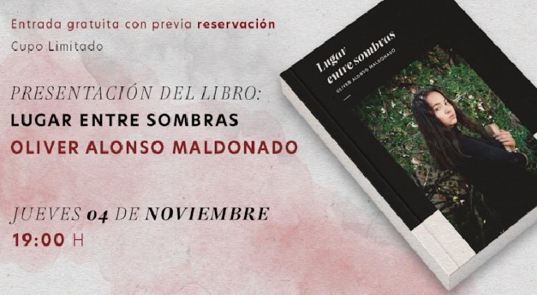 Presentará Oliver Maldonado “Lugar entre sombras” en Casa Chihuahua