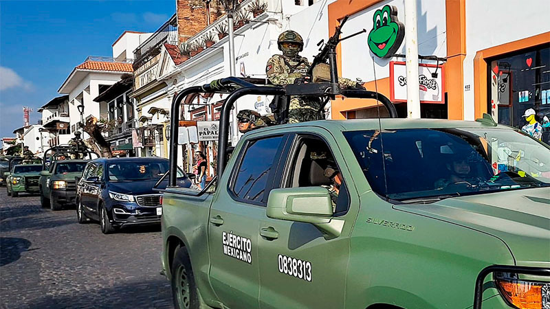 Arriban a Puerto Vallarta 300 militares y 40 vehículos tácticos, con la finalidad de reforzar la seguridad