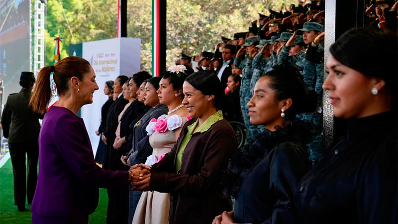 Reconoce Claudia Sheinbaum la labor de las mujeres que integran las Fuerzas Armadas