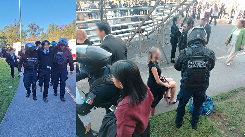 Fotografía de generación de estudiantes de la Universidad Veracruzana termina en tragedia en Xalapa; colapsa tarima dejando 18 lesionados
