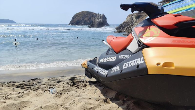 PC Michoacán emite aviso preventivo por mar de fondo en costas del Pacífico